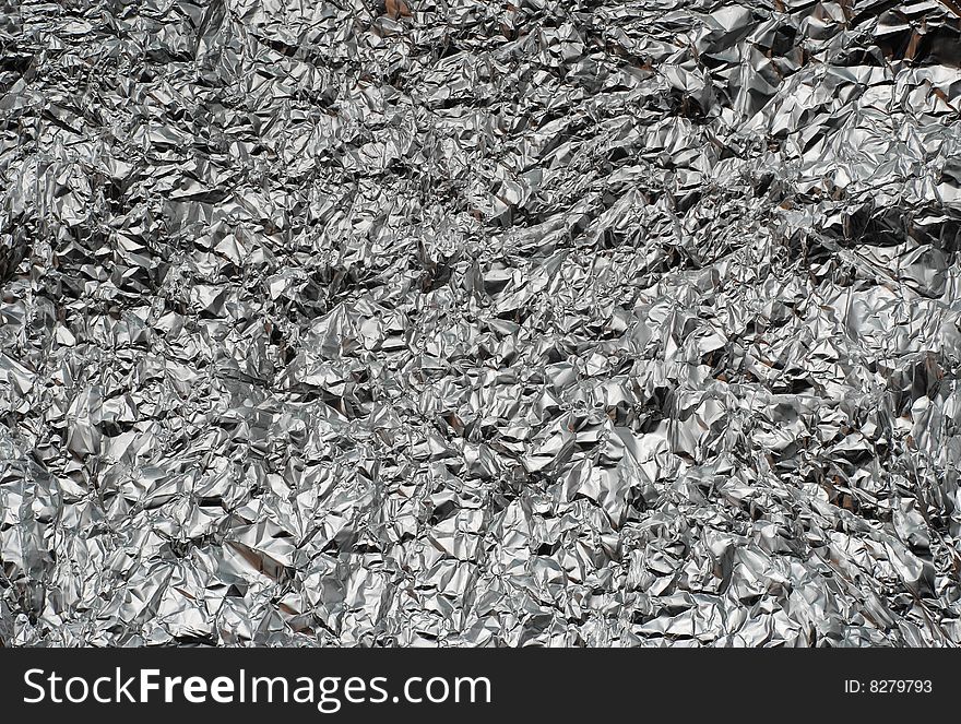 Rumpled aluminium foil