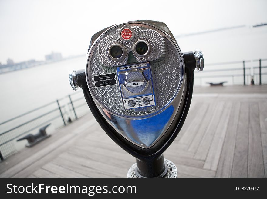 A coin operated view meter. A coin operated view meter