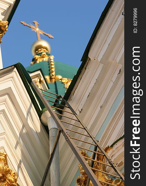 Golden cupola of orthodox church