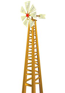Windmill On High Construction Royalty Free Stock Photos Windmill On High Construction Royalty Free Stock Photos
