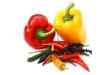 Paprika And Pepper. Stock Image