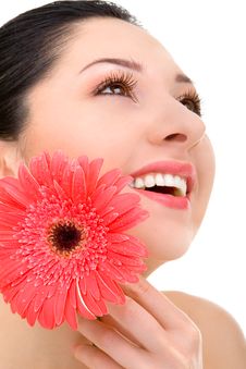 Young Woman With Flower Stock Images Young Woman With Flower Stock Images