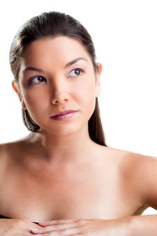Close Up Face Of A Young Woman Stock Photos Close Up Face Of A Young Woman Stock Photos