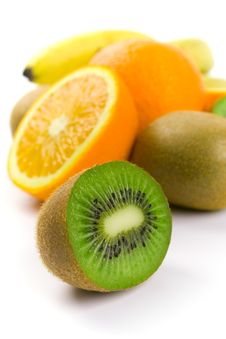 Kiwi, Oranges And Bananas Stock Photos Kiwi, Oranges And Bananas Stock Photos