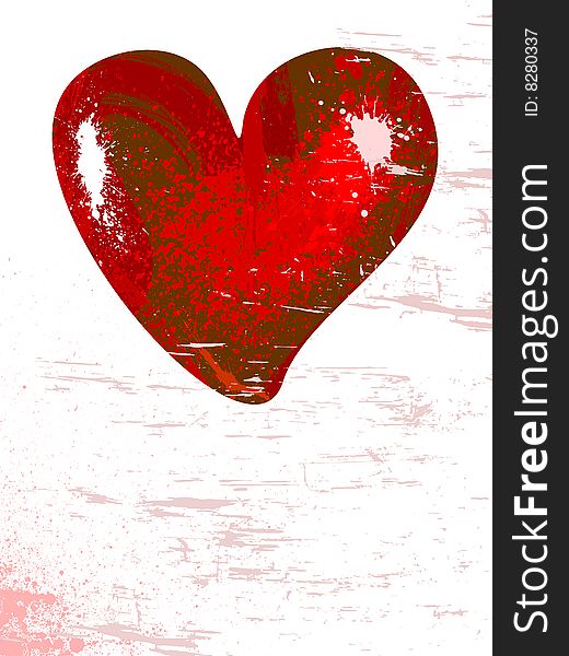 Valentine's day card, vector without gradient, place for text. Valentine's day card, vector without gradient, place for text