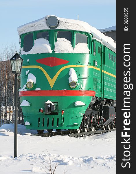 Diesel locomotive of the epoch USSR.