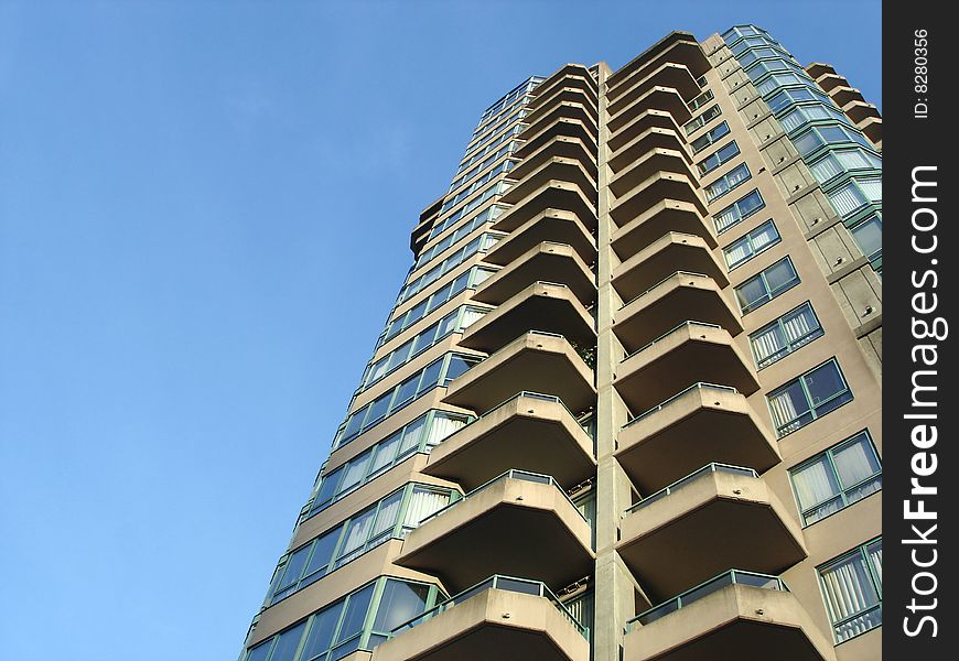 View Of Modern Highrise Apartment Building