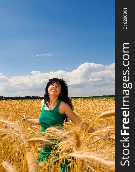 Pretty Woman In Wheat