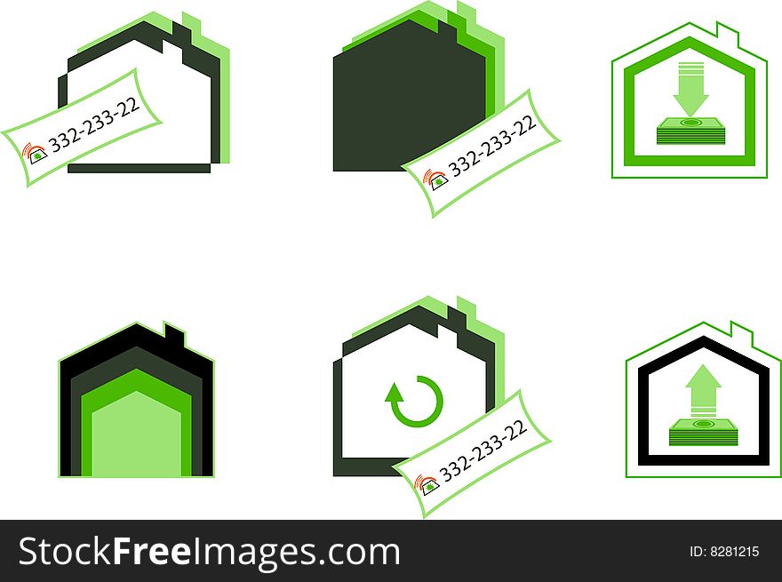 Set of vector symbols - real estate for your desing. Set of vector symbols - real estate for your desing