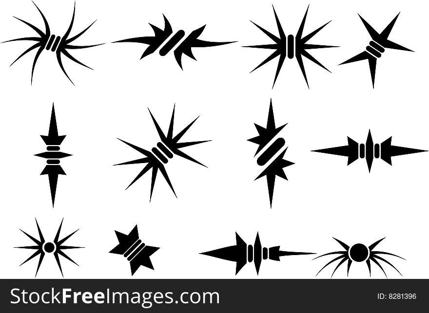 Set of vector symbols - stars