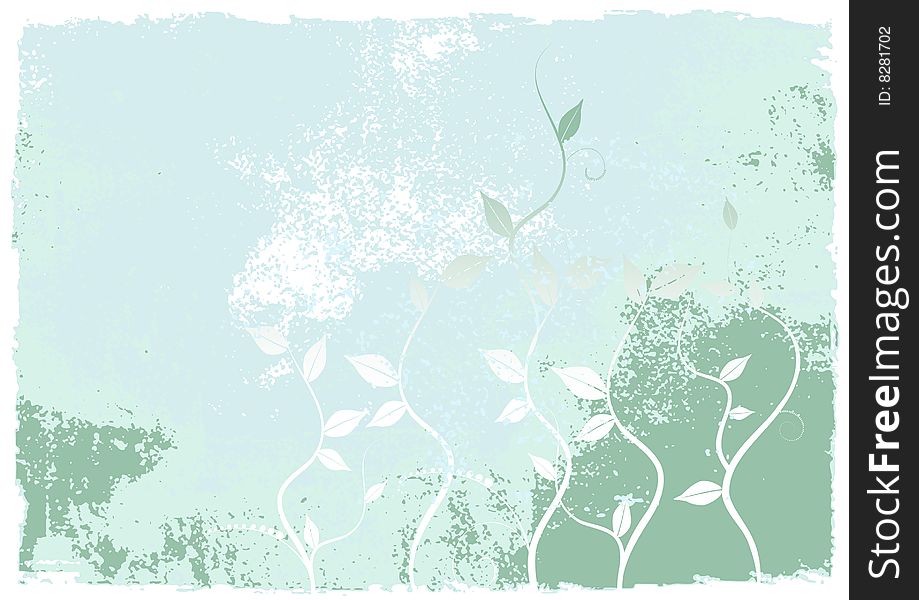 Floral background, meadow, garden -2d vector