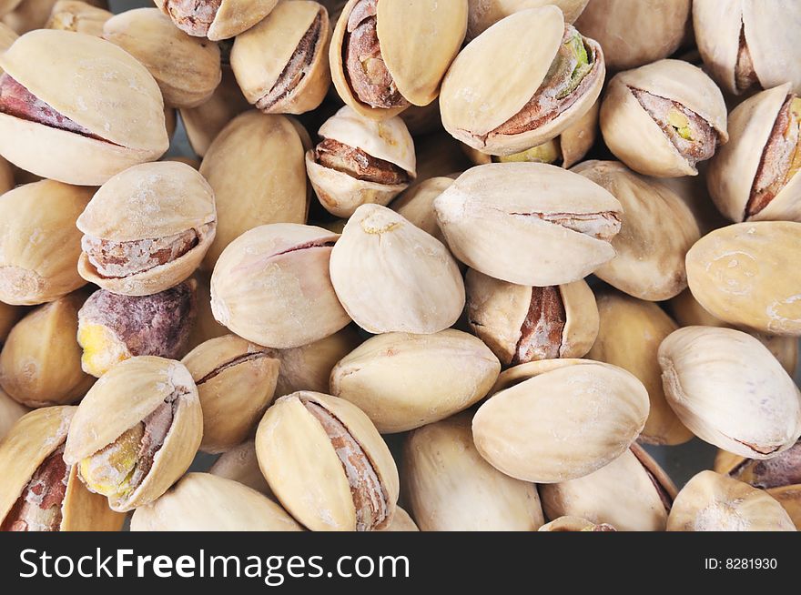 Close up background of tasty brown pistachio. Close up background of tasty brown pistachio