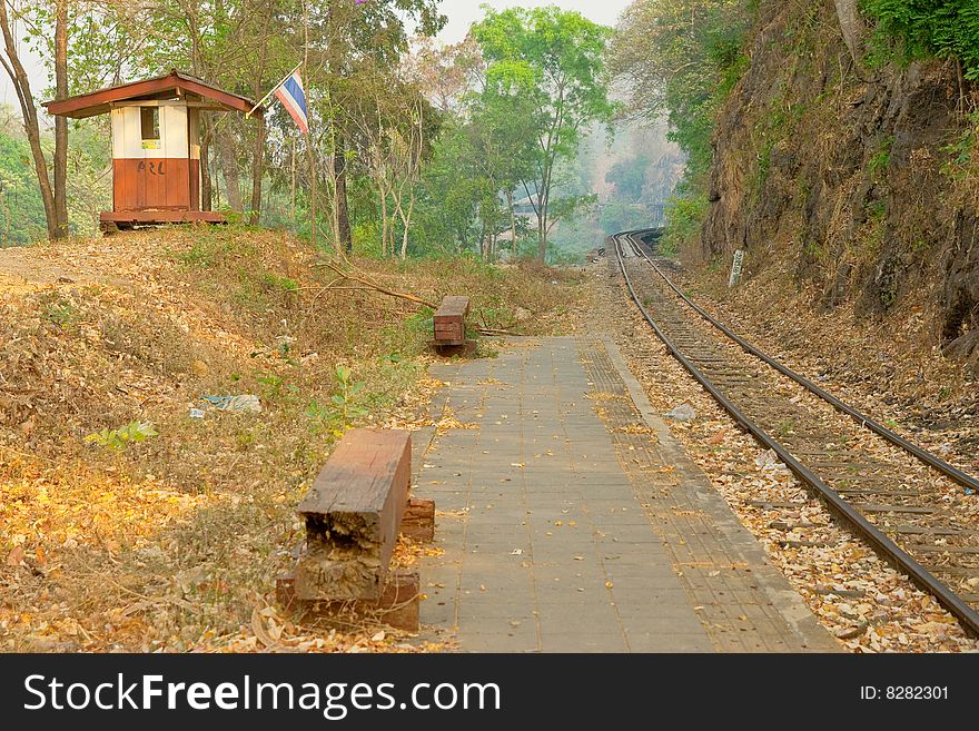 Death railway, Kanjanaburi province, Thailand. Death railway, Kanjanaburi province, Thailand.