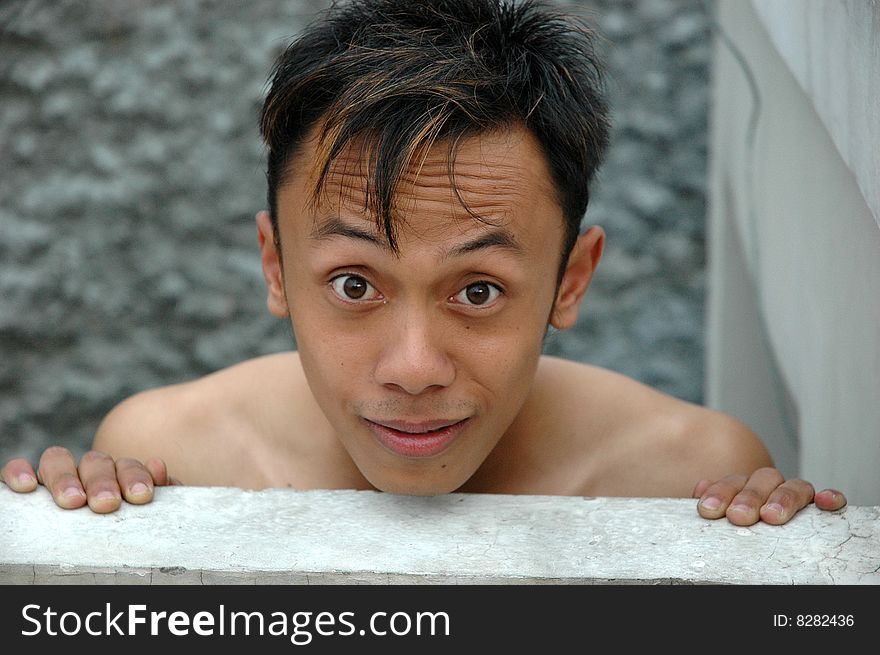 Young asian man with healthy and sexy body. Young asian man with healthy and sexy body