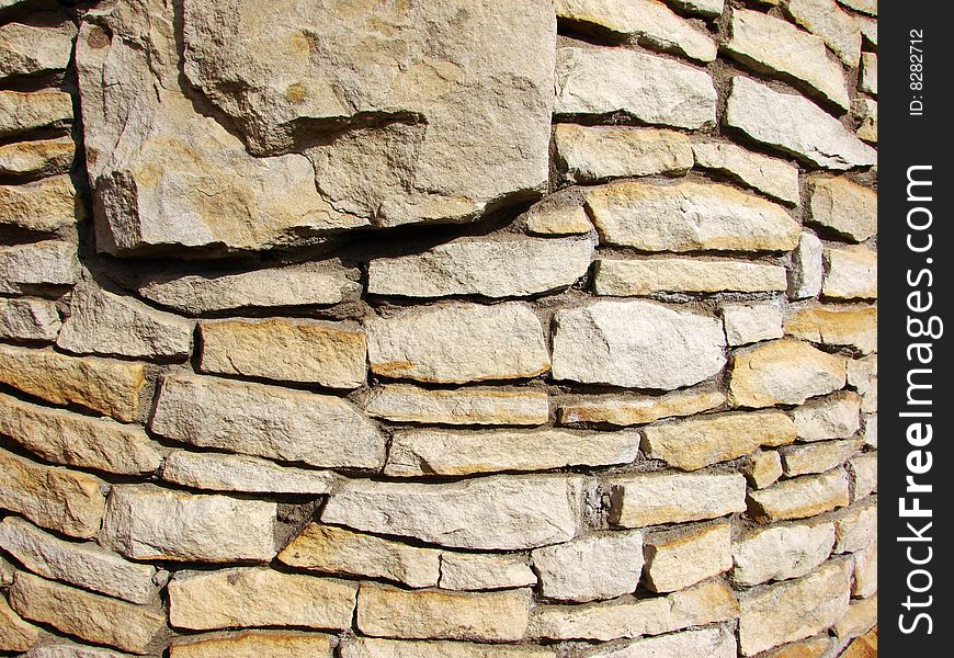 Irregular brick wall with various tint and forms of brick. Irregular brick wall with various tint and forms of brick