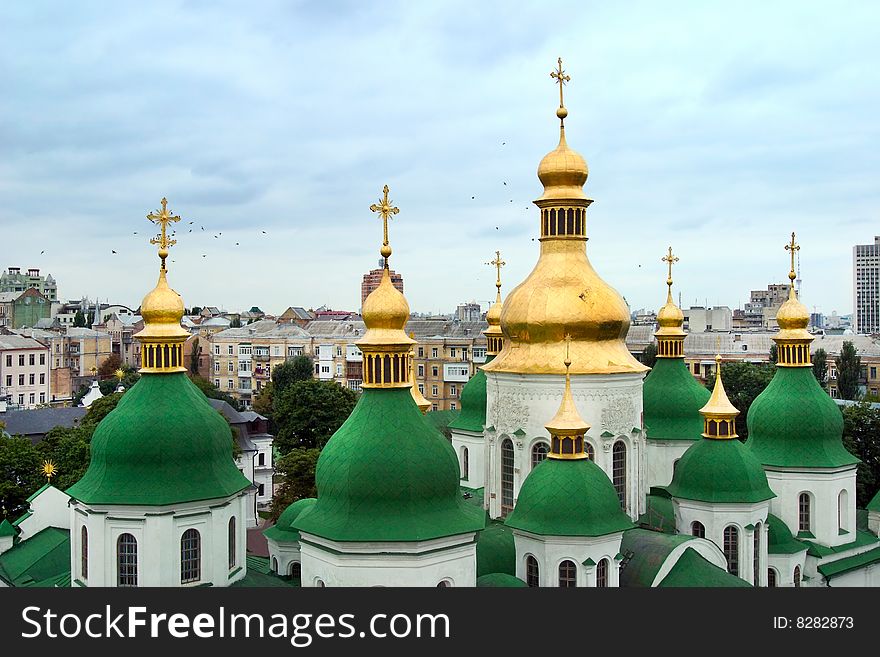 Sofia's cathedral in Kiev - view from belfry