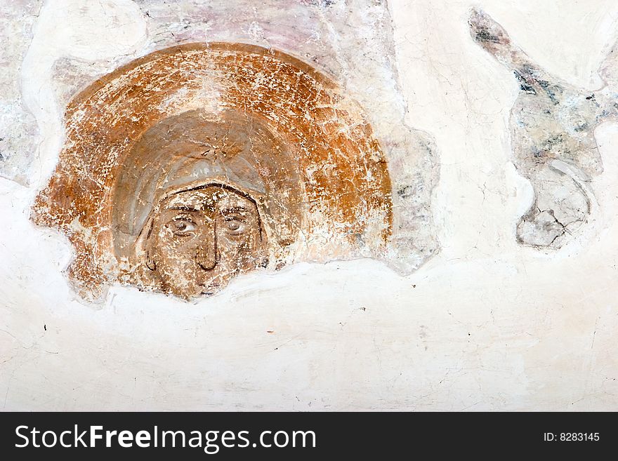 Restoration of fresco in the church of Fedor Stratilat (Great Novgorod, Russia). Restoration of fresco in the church of Fedor Stratilat (Great Novgorod, Russia)