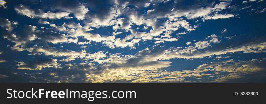 Beautiful sky and aureate clouds. Beautiful sky and aureate clouds