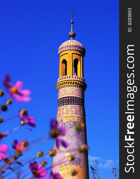 Roof of a mosque in Sinkiang,China. Roof of a mosque in Sinkiang,China