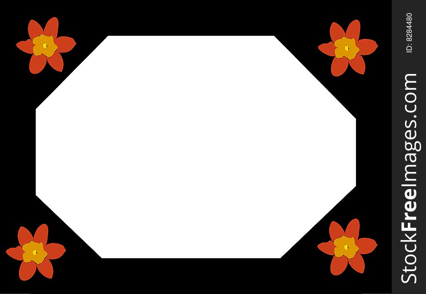 Flower frame vector ,design concept