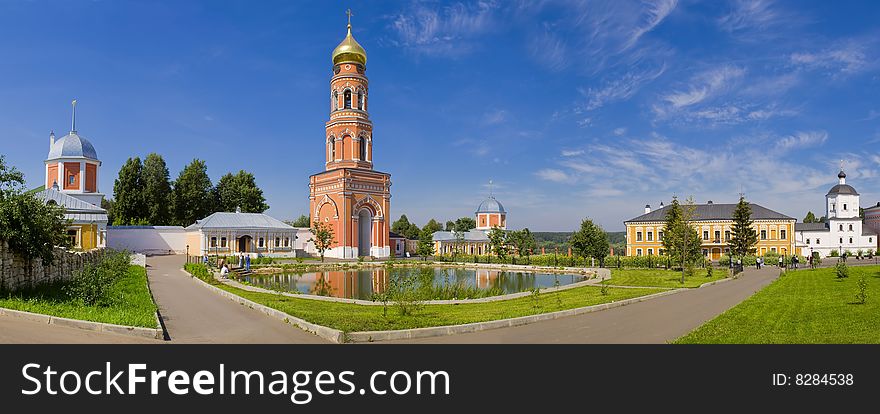 Panoramic views of the famous Russian monastery DANILOVA Deserts