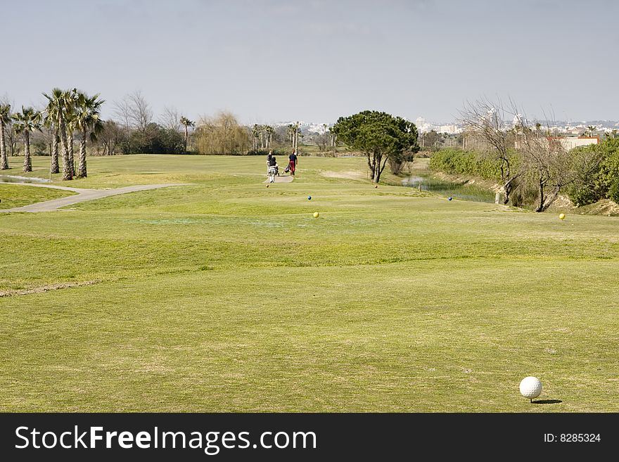 A beautiful golf course at Algarve, south of Portugal