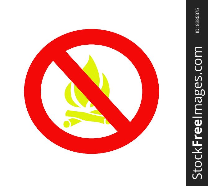 Strictly prohibited in forest fire ignition.