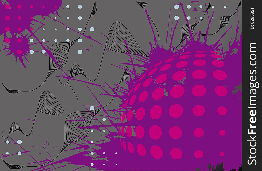 Background Halftone Blot Sphere