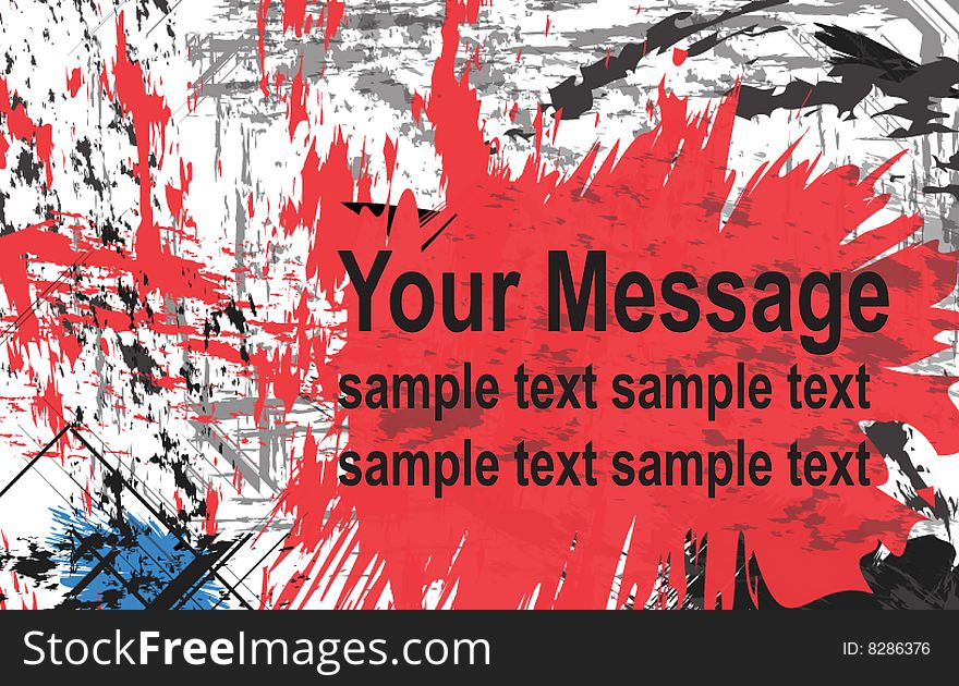 Grunge message, add your own text to vector