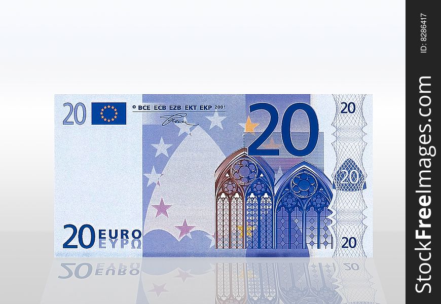 Euro on a white background. Euro on a white background