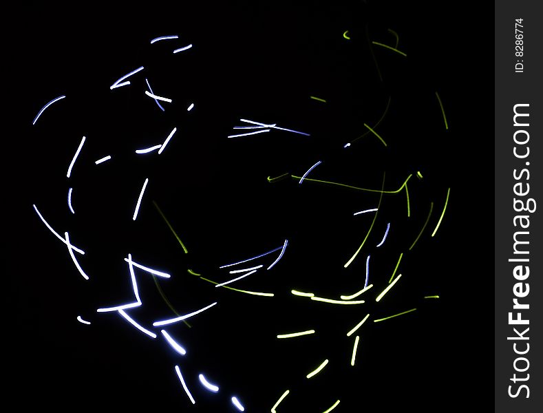 Wavy abstract color laser light.