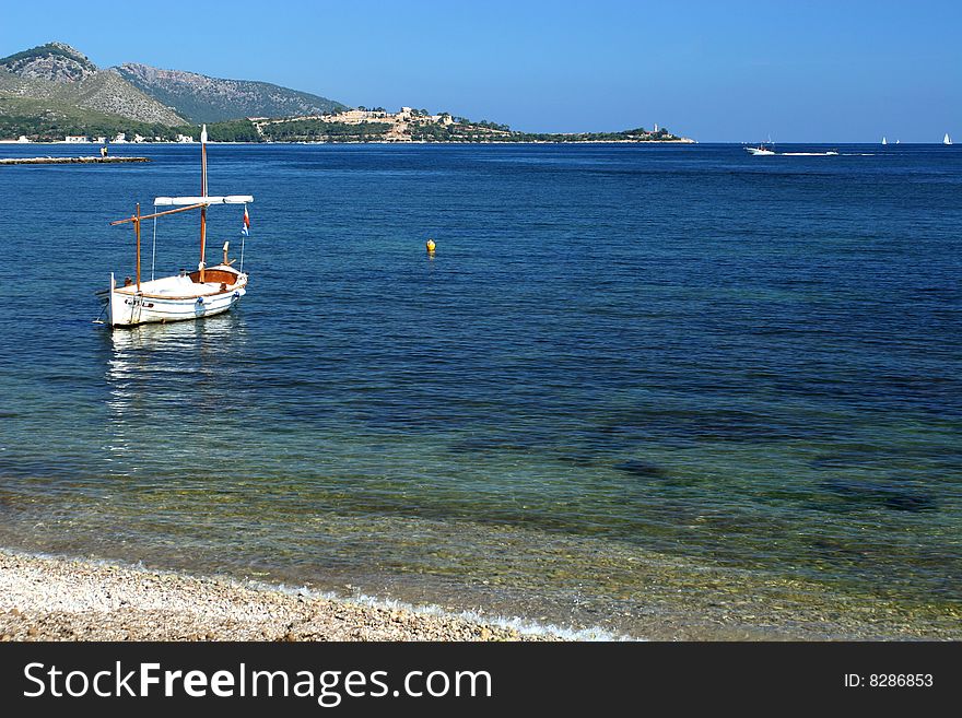 A bay in a north of Majorca in Spain