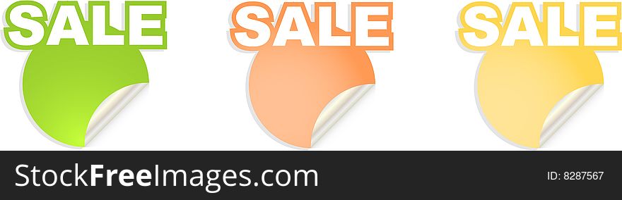 Vector stickers with text  sale