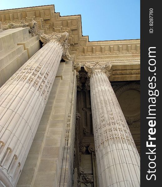 Part of a building. Columns. Part of a building. Columns.