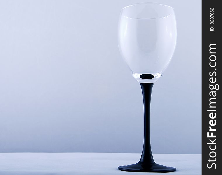 A footed tumbler without water