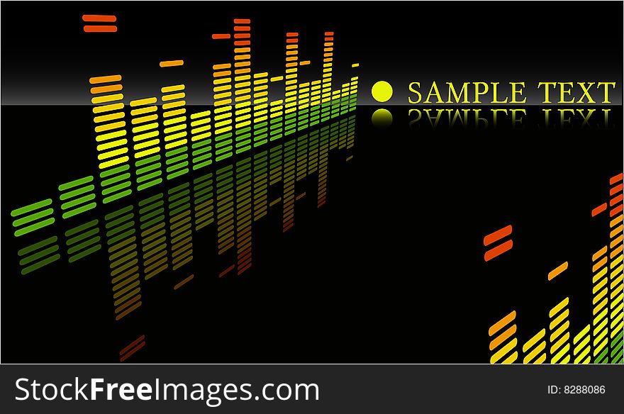 The vector  equalizer abstract background