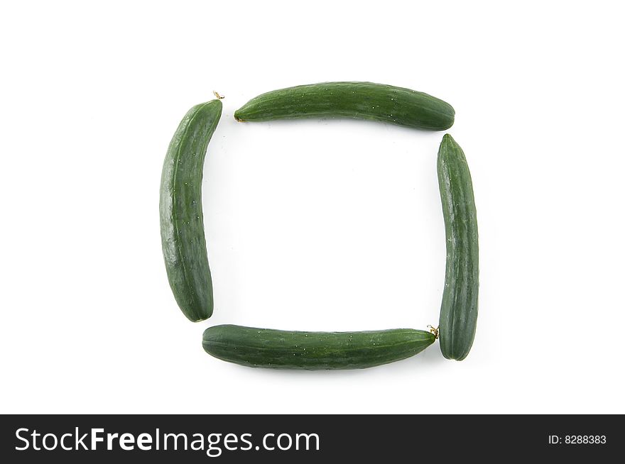 Bitter melons on white background. Bitter melons on white background