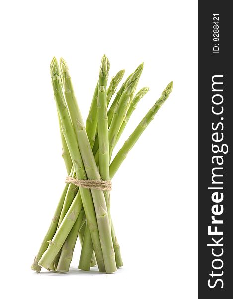 Fresh asparagus on white background. Fresh asparagus on white background