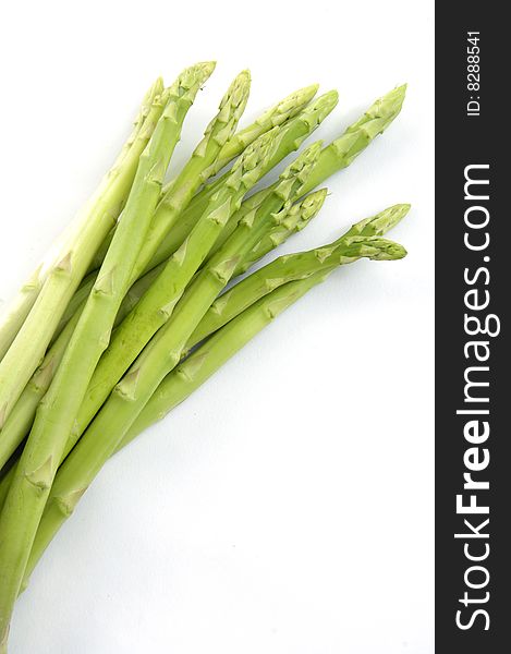 Fresh asparagus on white background. Fresh asparagus on white background