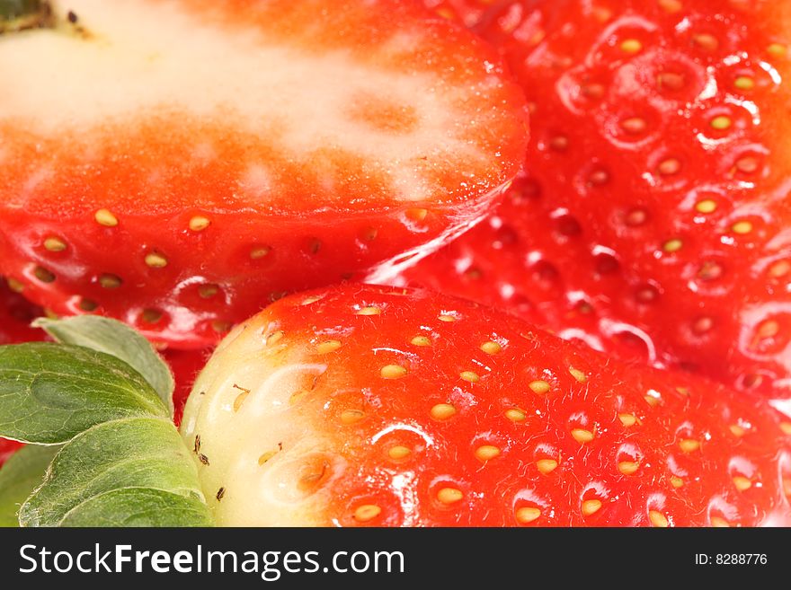 Background of ripe, bright strawberries. Background of ripe, bright strawberries.
