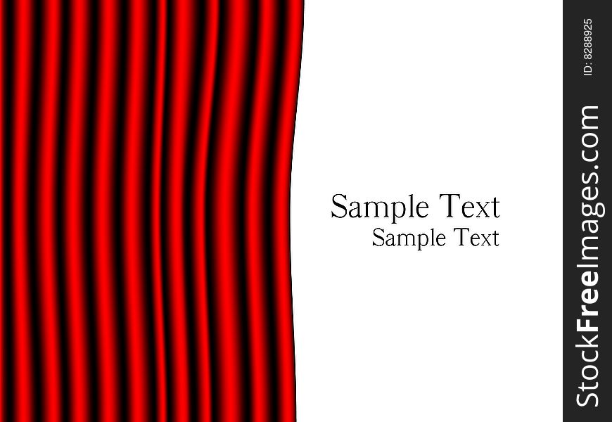 Red curtain and copy space for text