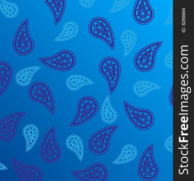 Cucumber blue pattern for background. Vector.