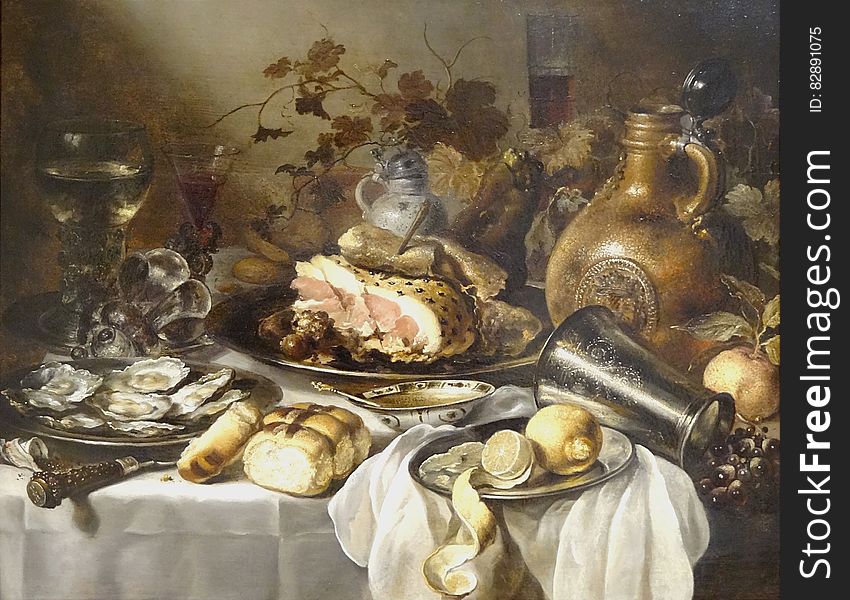 &quot;Nature Morte Au Jambon&quot;, Pieter Claez, Entre 1640 Et 1649. MusÃ©e Du Petit Palais, Paris.