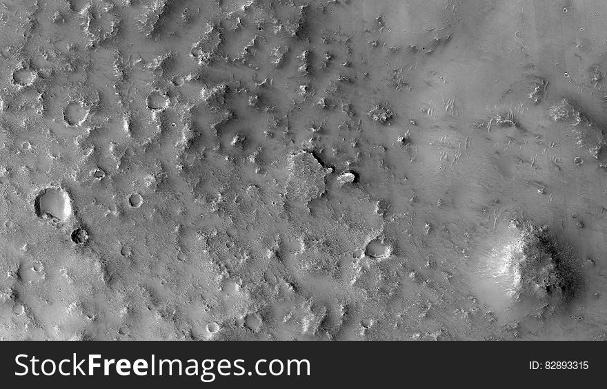 Black And White Surface Of Mars