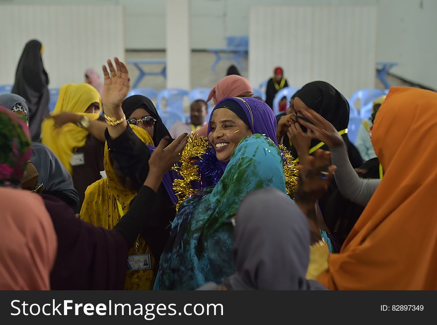 Yurub Ahmed Raabi, the winner of a seat in the House of the People, celebrates with delegates who voted for her in Mogadishu, Somalia, on December 6, 2016. Somalia is currently electing members to the House of the People, who will then go on to elect Somalia&#x27;s new president along with the Upper House of parliament. AMISOM Photo / Tobin Jones. Yurub Ahmed Raabi, the winner of a seat in the House of the People, celebrates with delegates who voted for her in Mogadishu, Somalia, on December 6, 2016. Somalia is currently electing members to the House of the People, who will then go on to elect Somalia&#x27;s new president along with the Upper House of parliament. AMISOM Photo / Tobin Jones