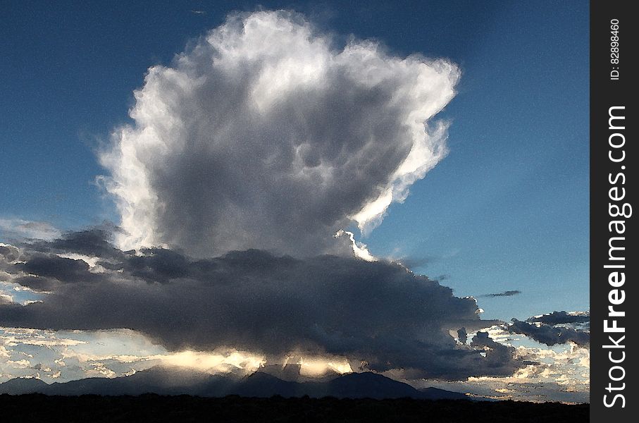 HANKSVILLE AREA, WAYNE CO, UT - 2016-09-30 - Burr Point -14 Storm Building Over Henry Mts