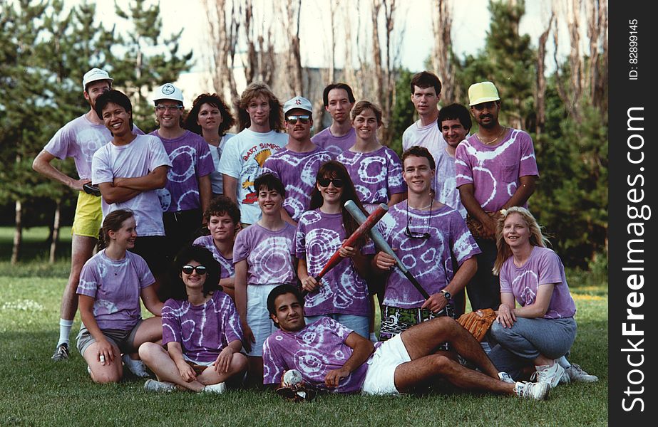 Group picture of the Bell Northern Research softball team in Ottawa, Canada from 1990. Group picture of the Bell Northern Research softball team in Ottawa, Canada from 1990.