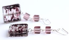 Violet Earrings Stock Photo Violet Earrings Stock Photo