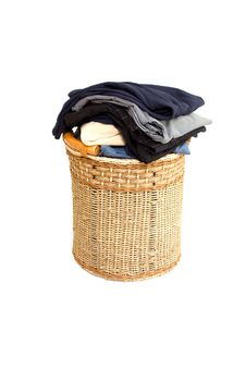 Basket With Laundry Stock Photo Basket With Laundry Stock Photo