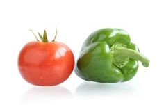 Fresh Tomato And Pepper Stock Photography
